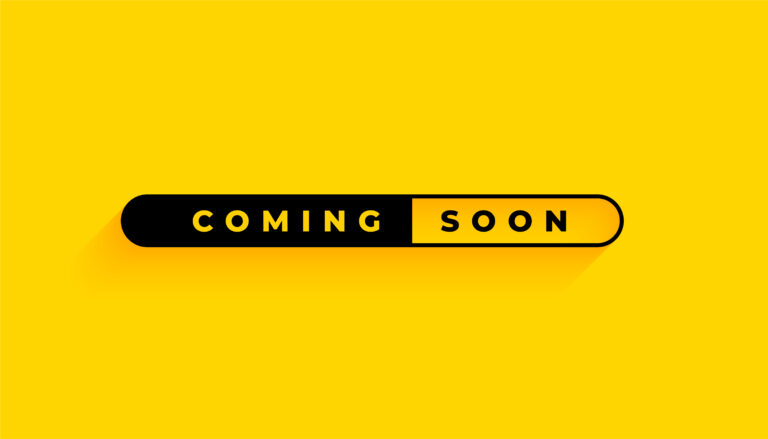 coming soon web page announcement yellow background
